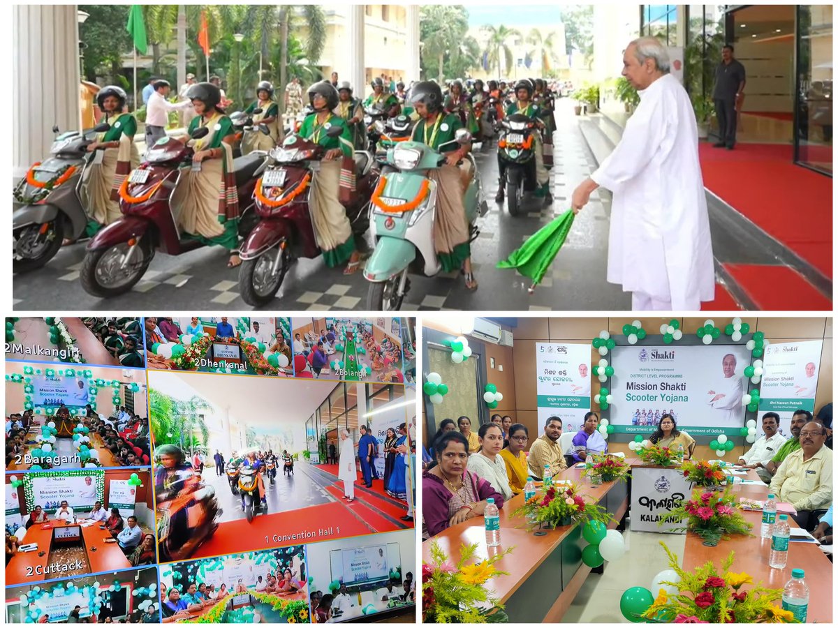 DmKalahandi's tweet photo. Mission Shakti Scooter Yojana was inaugurated by Hon’ble CM through VC. Scooters under the scheme were delivered to Mission Shakti community cadre, MBK &amp; CRPs at Bhawanipatna and all blocks of the district by public representatives and PRI members
@mission_shakti https://t.co/UJ9iy1B3l3