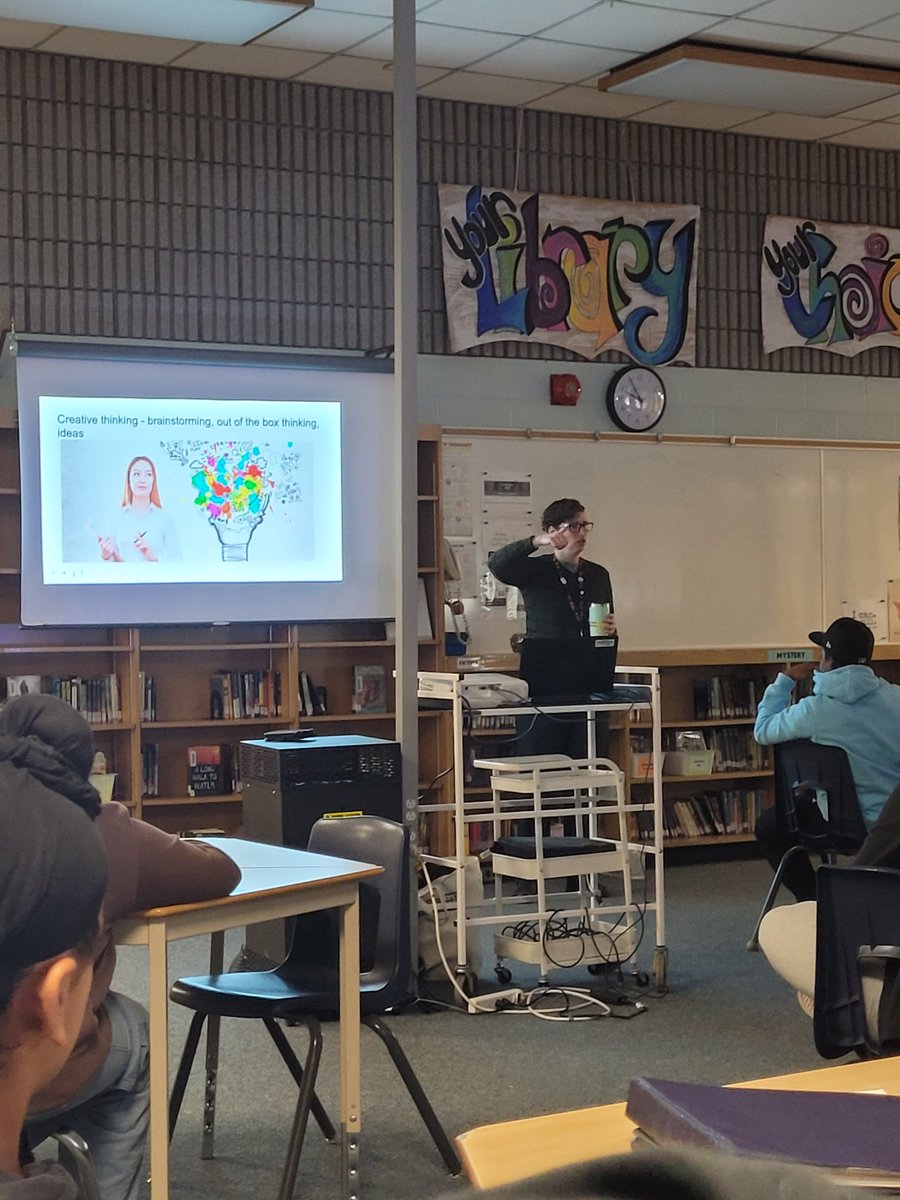 WG_Davis's tweet image. Jessica Webb, Transitions Facilitator, leads discussions with students on knowing and loving how our brains work. Razorbacks are thinking about creating a school where we can all belong. #wrdsb #neurodiversityaffirmingeducation #belongingoverfittingin