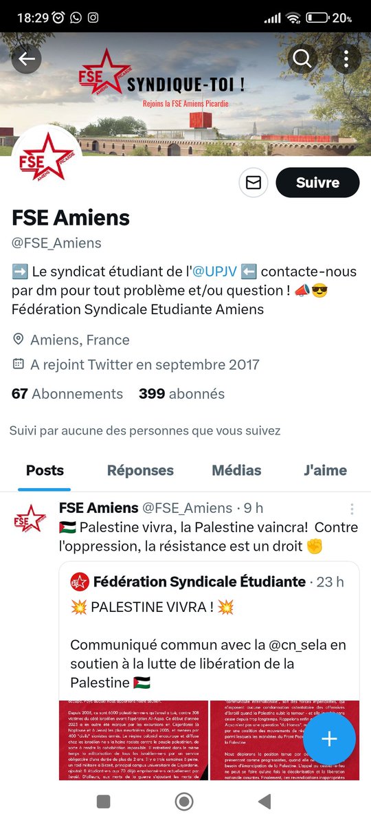 JAntigauch9580's tweet image. Mais c'est la même chose pour la @FSE_Amiens qui déclare que le #Hapas vaincra. 
L'antisémitisme a rien a faire en France.
Dehors les terroristes