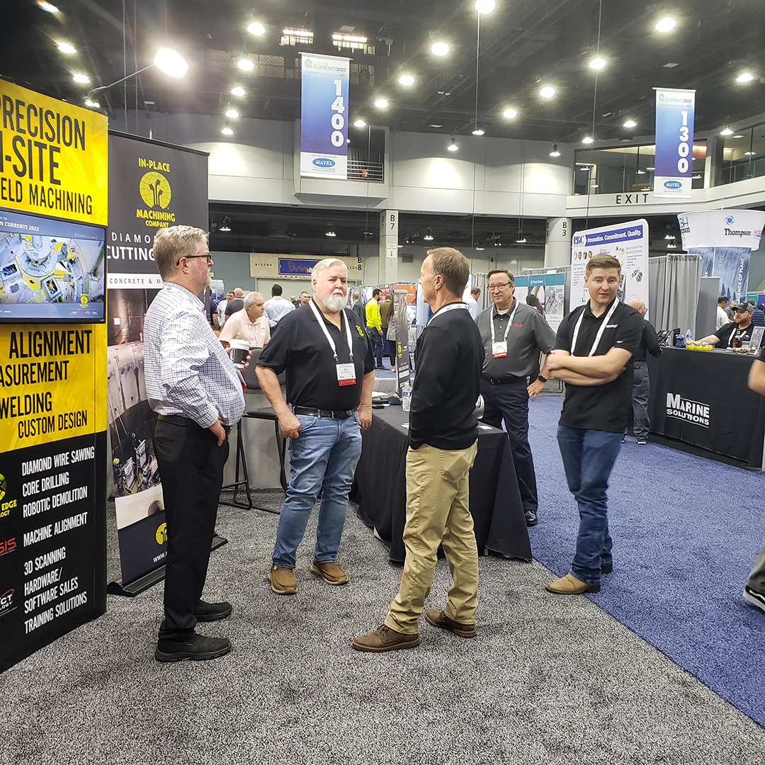 InPlaceMachine's tweet image. Clean Currents 2023 is under way!  Come by Booth 1413 and visit the team at @InPlaceMachine and @OASISAlignment.  Also stop by and see our newest partner in #ShopMachining, Western Machine Works in Booth 1327!

#HydroPower #CleanCurrents2023