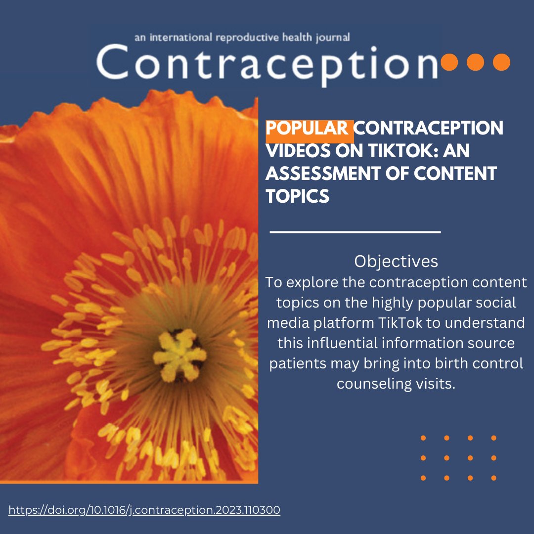 Popular Contraception Videos on TikTok: An Assessment of Content Topics contraceptionjournal.org/article/S0010-…