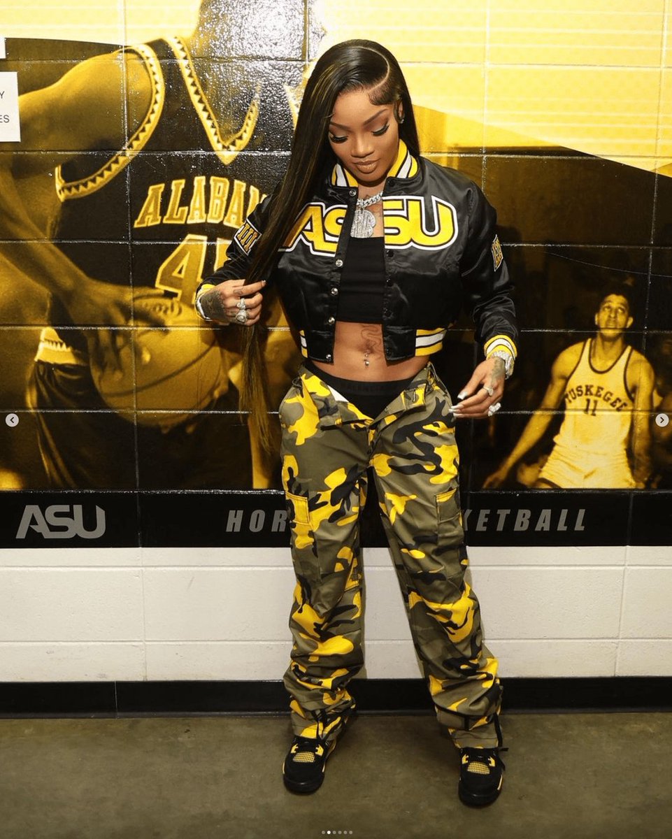 Rapper Glorilla performed at Alabama State University for homecoming flexing Hornets gear
