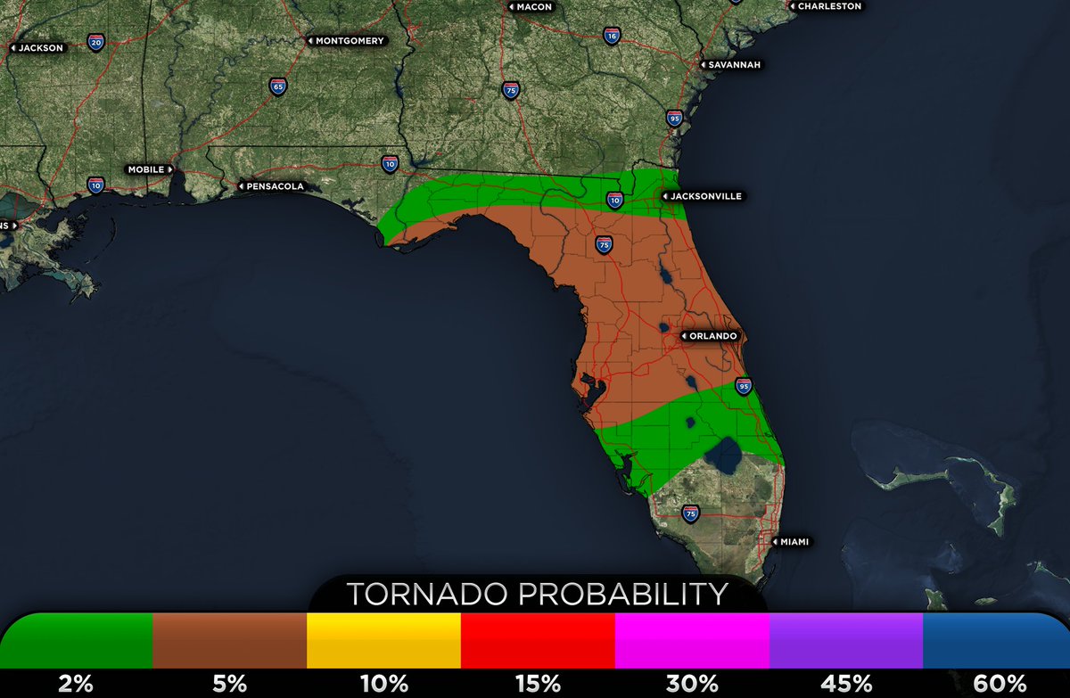 weatherforce11's tweet photo. No major changes with the latest 12:30 PM ET SPC update. One minor change to the southern extent of the marginal risk (level 1/5) zone which has now been extended to near West Palm Beach. #flwx https://t.co/Zii2tf4xdU
