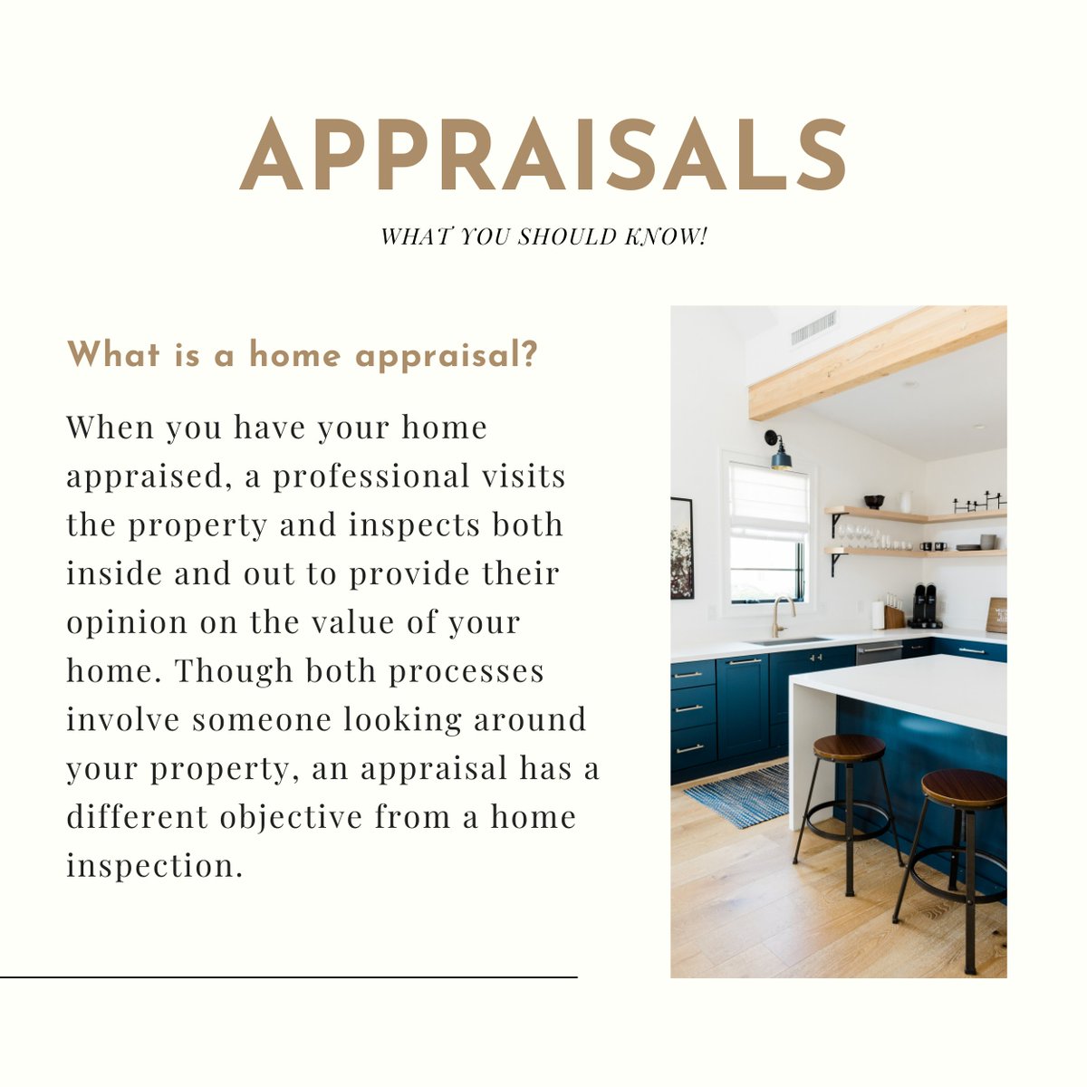 deltalong11's tweet photo. A home appraisal is a process through which a real estate appraiser determines the fair market value of a home. It can assure you and your lender that the price you’ve agreed to pay for a home is fair. https://t.co/MU5DrtNM15