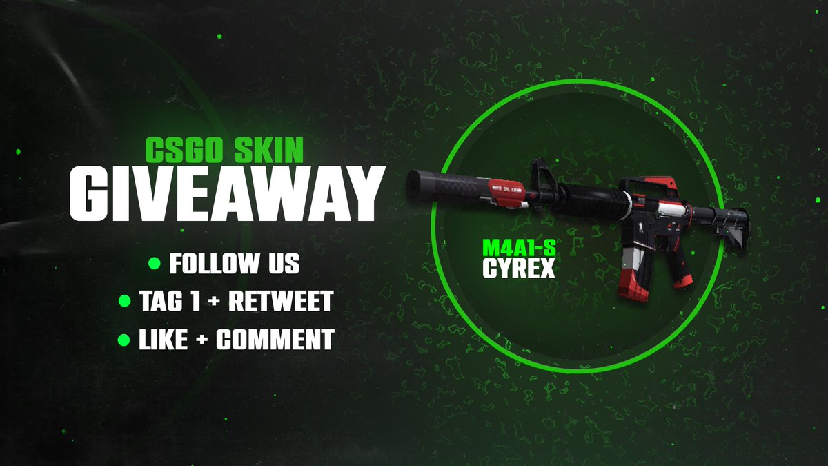 MrTreeGiveaways's tweet photo. 🌳CSGO GIVEAWAY ($17)🌳

🎁 M4A1-S | CYREX 🎁

 ➡️All you have to do to win is:     

🟢Retweet + Tag 1 friend 
🟢Like and comment on the video (show proof)       
https://t.co/TzX6OE0fIj

⏰Rolling next week

#CSGOGiveaway #Giveaway #csgoskinsgiveaway #CSGO #csgoskins https://t.co/D4oNHGT6hv