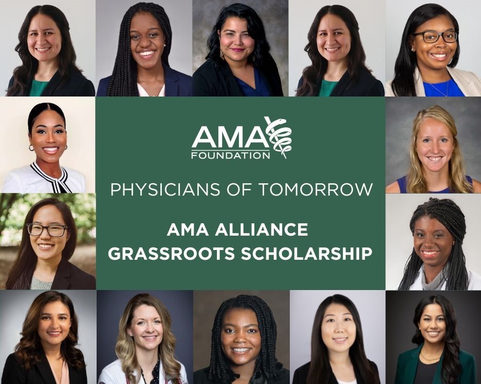 Apply today for the AMA Alliance Grassroots Scholarship that supports medical students who are committed to women’s or children’s health! Visit our Physicians of Tomorrow page at bit.ly/3ZwoEvz. <a href="/AMAAlliance/">AMA Alliance</a> #AMAFoundation