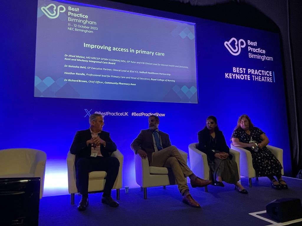 Brilliant session sparking debate regarding ‘Access in Primary Care’ <a href="/BestPracticeUK/">Best Practice Show</a> 
Stimulating discussion about the bespoke <a href="/BSol_ICS/">Birmingham and Solihull Integrated Care System</a> ‘RAFT - Right Access First Time’ programme and what we are doing here <a href="/SolihullHP/">Solihull Healthcare Partnership</a> 
Thanks to <a href="/Aaliya_UK/">Aaliya 🦋</a> for the 📸!
#access #primarycare #RAFT