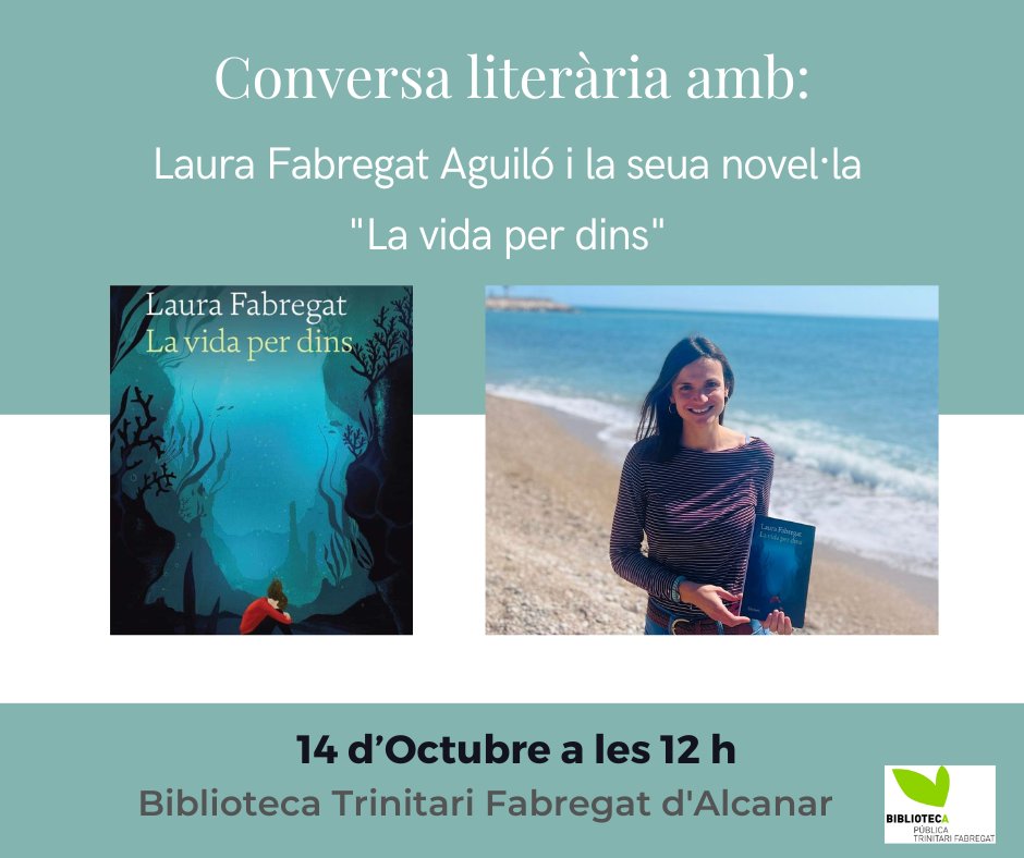 𝐂𝐨𝐧𝐯𝐞𝐫𝐬𝐚 𝐥𝐢𝐭𝐞𝐫𝐚̀𝐫𝐢𝐚📚
<a href="/laufabregat/">Laura Fabregat</a> amb "La vida per dins"
Primera novel·la de l'autora casenca, una història  introspectiva d'aprenentatge 
Les  converses literàries apropen escriptors/es amb els i les lectores.
Obert a tothom, us esperem!

#btfalcanar