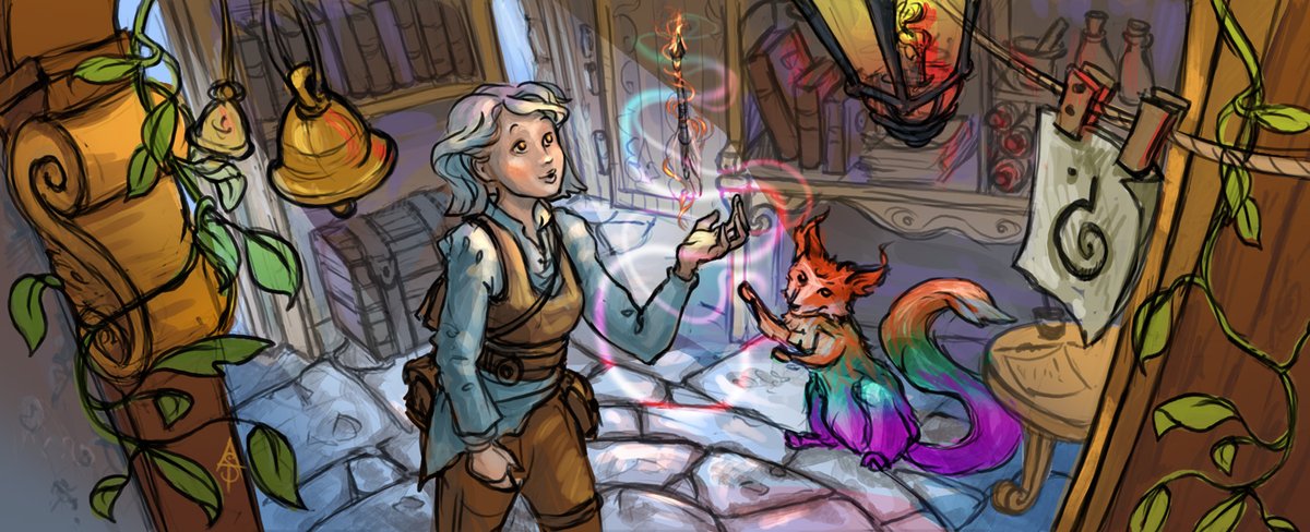 Get your gear!
app.koios.world/en-us/courses/…

An upcoming online education system on blockchain.
Part of the story of the girl and the Magicfox, in the bookstore, getting her first magic pen for planning her new life.
#NFTArts  #nftproject #nftartist #magicfox #fantasystory #growth