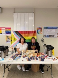 mahony_anita's tweet photo. Super day celebrating #ComingOutDay on several @atu_ie campuses. These photos were taken on the @ATU_GalwayCity campus. We had a 2 hour #SafeSpaceCafe for students & staff & a 2 hour #Aura #relaunch for staff. Students appreciate our visibility on campus & feel welcome @EDI_ATU https://t.co/bo7w2ZtSRk
