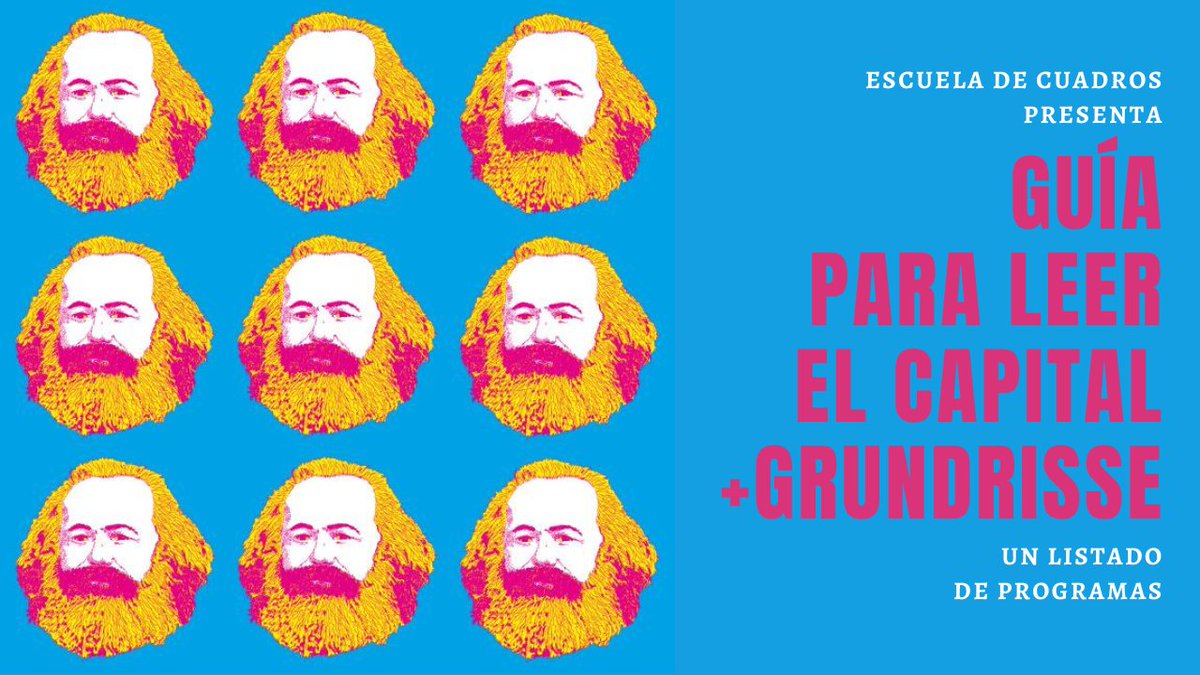 «El Capital es, sin duda, el misil más terrible jamás lanzado a la cabeza de la burguesía.»   
–Karl Marx  

¡Más de 30 programas sobre El Capital y los Grundrisse!  

Este es un instrumento útil para navegar los contenidos de Escuela de Cuadros➜ drive.google.com/file/d/1TgP46j…