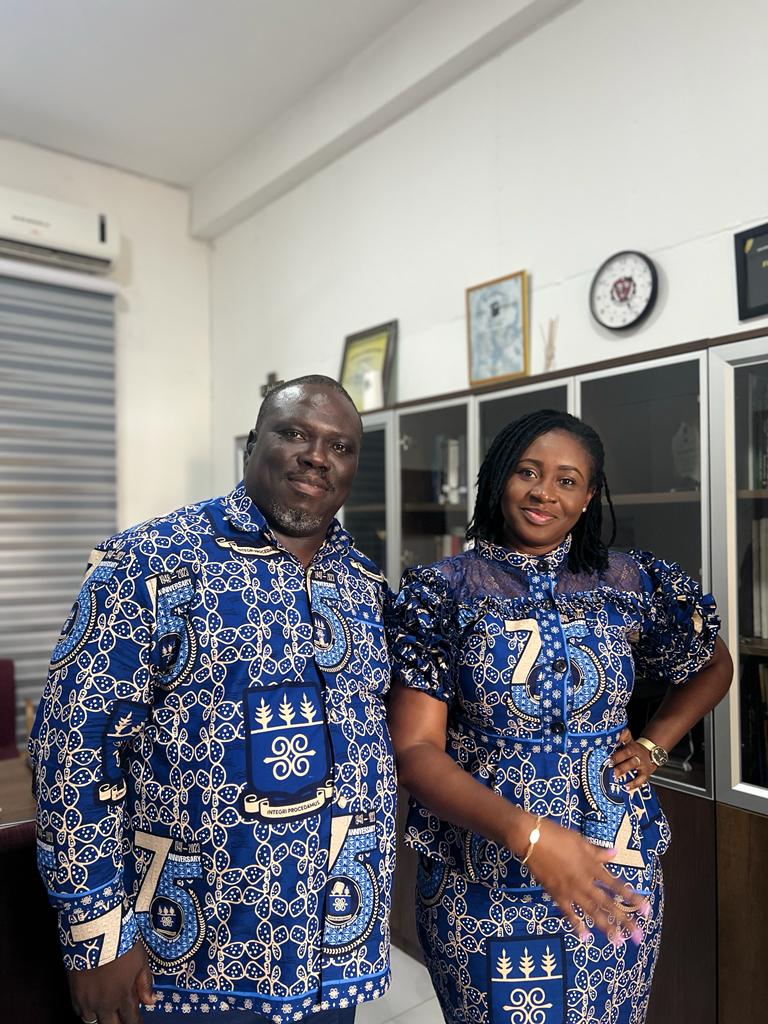 pristwumasi's tweet photo. It's a #WearUG day, and we are proudly repping the Premier University in Ghana. #UGIS75 https://t.co/66epgaLuq8