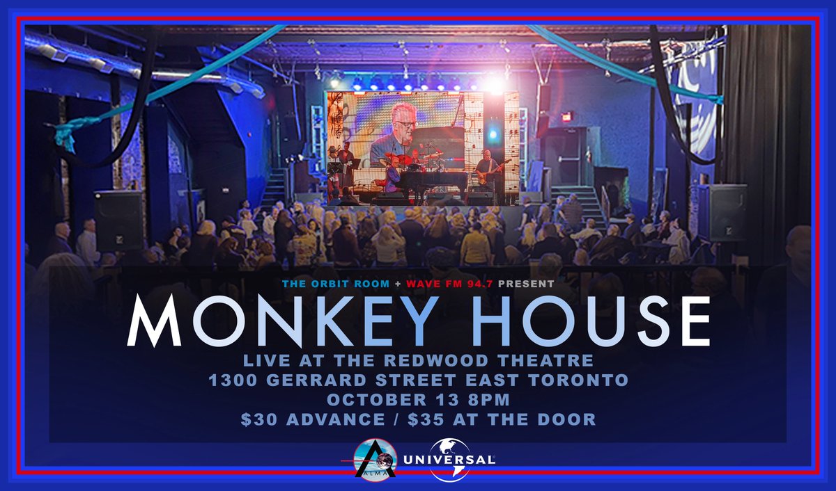 Hey Toronto, hoping you can join us for an ultra- rare local Monkey House show this Friday! Less than 50 general admission tickets left... Link: theredwoodtheatre.com/event-details/…