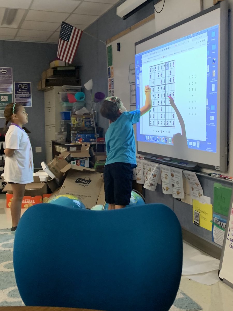 BrownPCgt's tweet photo. Sudoku worked 3rd grades brains yesterday. They persevered and got it done. #lisdgt @LISD_GT https://t.co/pSiKxJVwKK