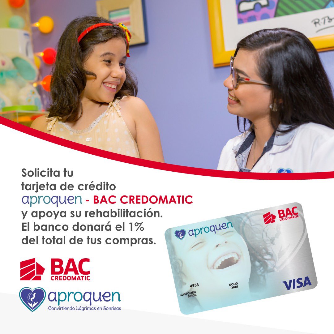 APROQUEN1's tweet photo. La salud mental en la recuperación de nuestros niños es fundamental. Forma parte del proceso de rehabilitación solicitando tu tarjeta de crédito APROQUEN - @BACCredomaticNi. 

#donación #aproquen #baccredomatic https://t.co/tAXZja5aGX