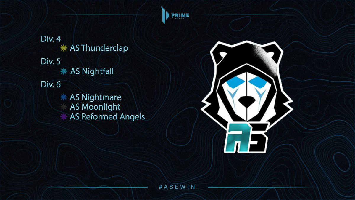 Wir treten den kommenden Prime League Split mit folgenden Teams an: 

Unsere beiden anderen Teams "BloodSerpents" und "AlphaLegions" setzen für diesen Split aus, festigen ihre Strukturen und lassen sich im Spring 2024 neu kalibrieren #Primeleague #eSports