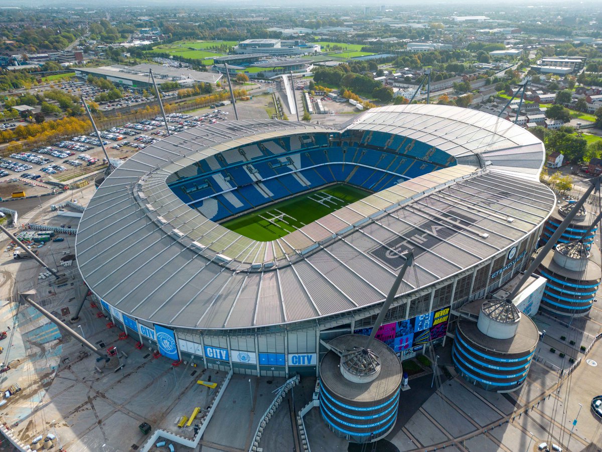 Drone shot from yesterday for the blue half of Manchester #drone #manchestercity