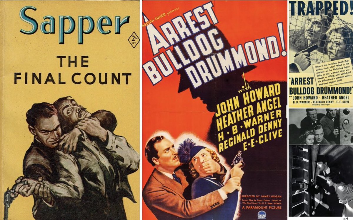 SaveRedlandLibr's tweet photo. 6:35pm TODAY on @TalkingPicsTV 

The 1938 #Crime #Thriller film🎥 “Arrest Bulldog Drummond” directed by #JamesPHogan and written by #StuartPalmer

Based on the 1926 novel📖 “The Final Count” by #HermanCMcNeile (w/as #Sapper)

🌟#JohnHoward #HeatherAngel #HBWarner #ReginaldDenny https://t.co/l04gDl7xbP