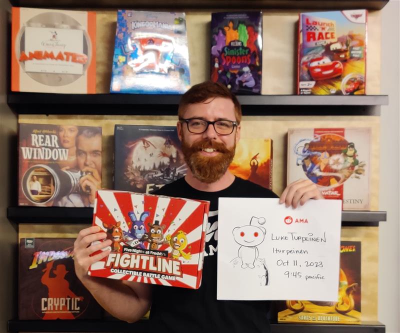 FunkoGames's tweet photo. Join us today on Reddit for an AMA with the Five Nights at Freddy's Producer, Luke Turpeinen! #FNAF #FightLine https://t.co/FVY4pUuyKs
