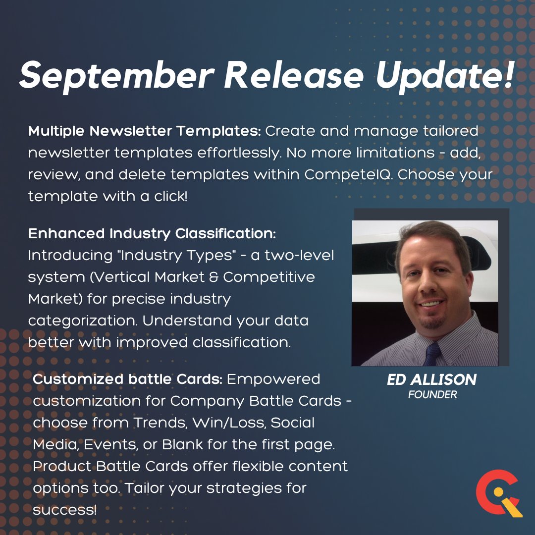 The September release update is out! Click below to view it👇
competeiq.io/releasenotes/