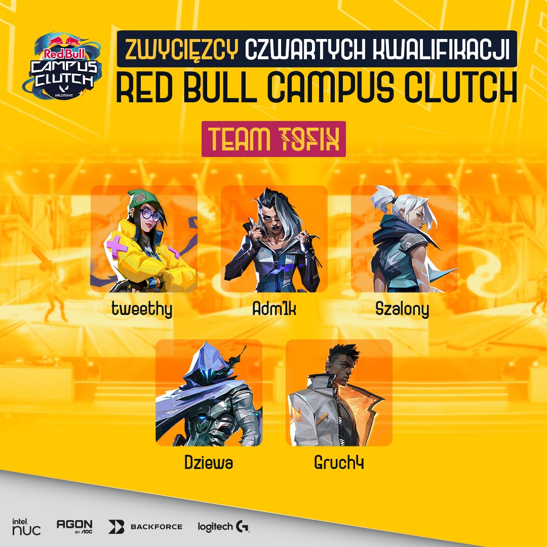 Przedstawiamy Wam czwartego uczestnika LAN-owego finału Red Bull Campus Clutch! 😎 Oto oni, Team Tofik! 👇