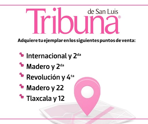 TribunaSL's tweet photo. ¡Cada vez más cerca de ti!
Conoce las ubicaciones donde puedes encontrar tu edición impresa de Tribuna de San Luis 📷📷 https://t.co/gHMxDABcan