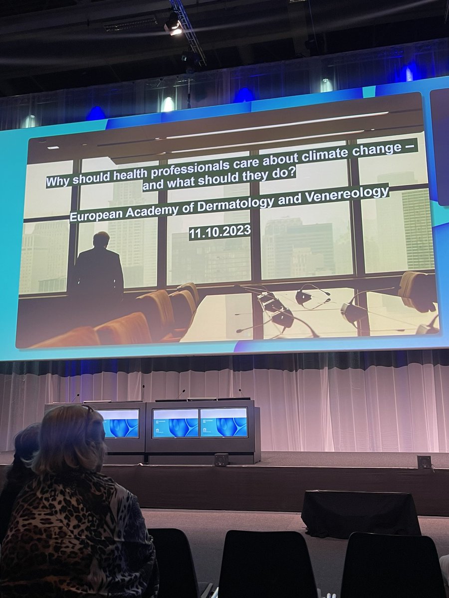 Climate change is a global health priority. Good idea to link health, skin and climate change in the opening of the #eadvcongress 2023 in Berlin #gogreen