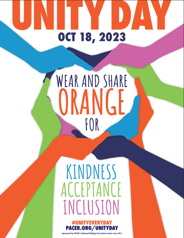 MISDVanguardHS's tweet photo. Vanguard Family & Community -
Wear ORANGE Wednesday, October 18, to symbolize and encourage all to unite for kindness, acceptance, and inclusion! Let's send a visible message that no child should ever experience bullying. #UnityDay2023 #VHSWearsOrange #YouBelong #LETMISD https://t.co/zeUq5BhiDE