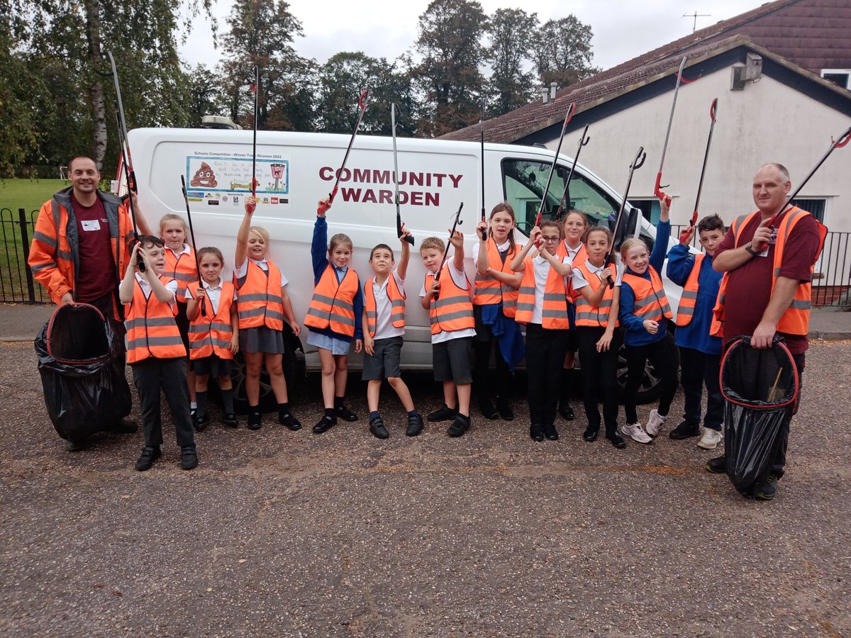 Today, our Eco Council were joined by Bradley and Ben from @communitywarden for a litter pick around the village. Our Eco team were really surprised by the amount of litter they found all around the perimeter of our school. #ecocouncil #litterpick #takeithome