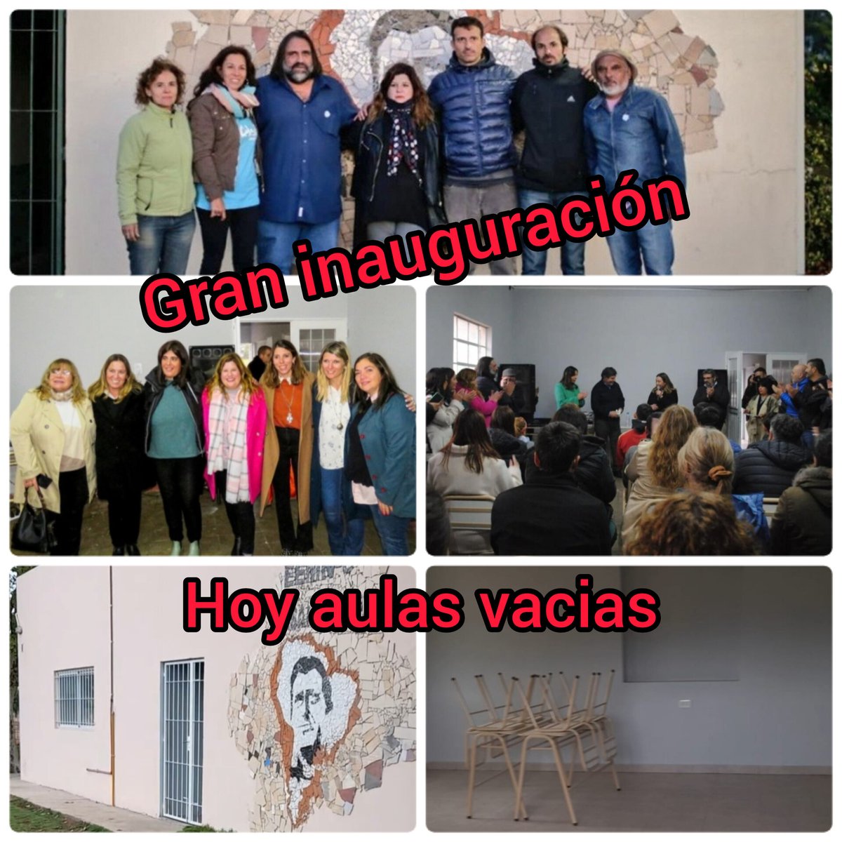 noraliz1's tweet photo. Inauguración apurada, sindicato, candidatos, promesas de educación. En Julio quedó inaugurada Casa Huerta con bombos y platillos.
Hoy el establecimiento está vacío!!!
Promesas de campaña de Unión por la Patria, y sus candidatos @ValeriaArata @SierraFrancina https://t.co/xP2xRx3ePr