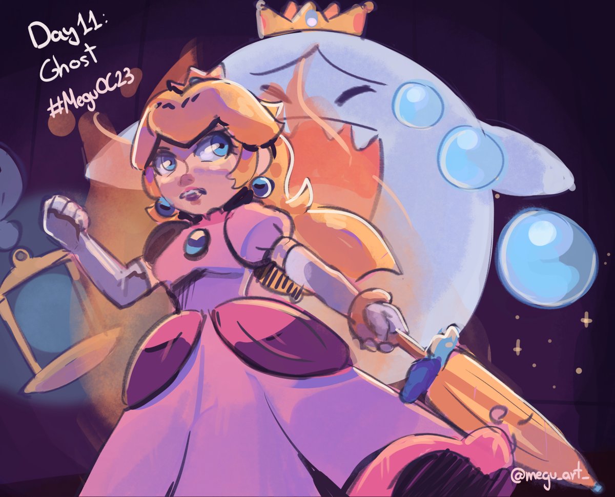 megu_art_'s tweet photo. Day 11: Ghost ft Princess Peach and King Boo ๐ป
#MeguOC23 https://t.co/BrVlwByqCx
