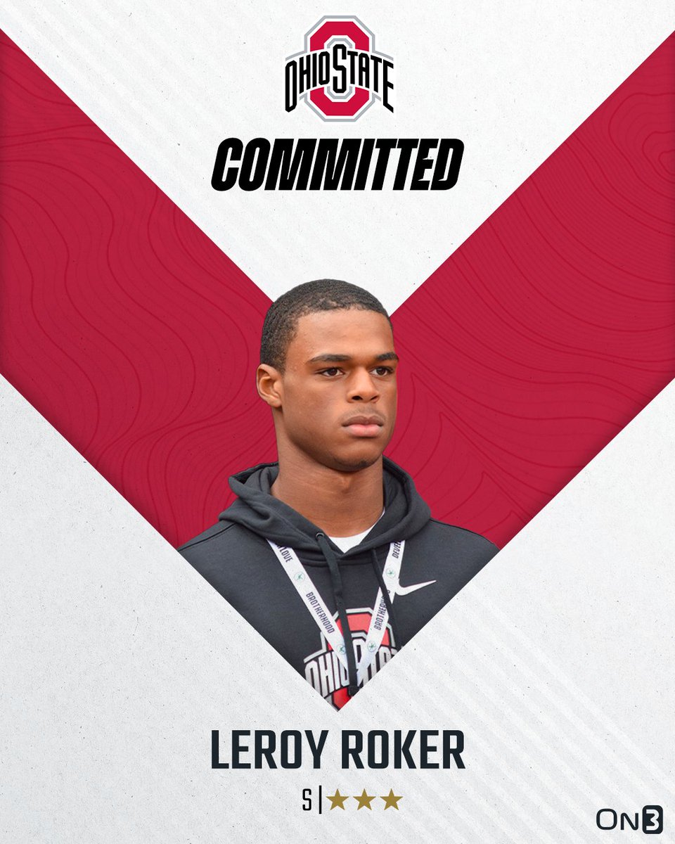🚨BREAKING🚨 2024 safety Leroy Roker has committed to Ohio State🌰

Read: on3.com/college/ohio-s…