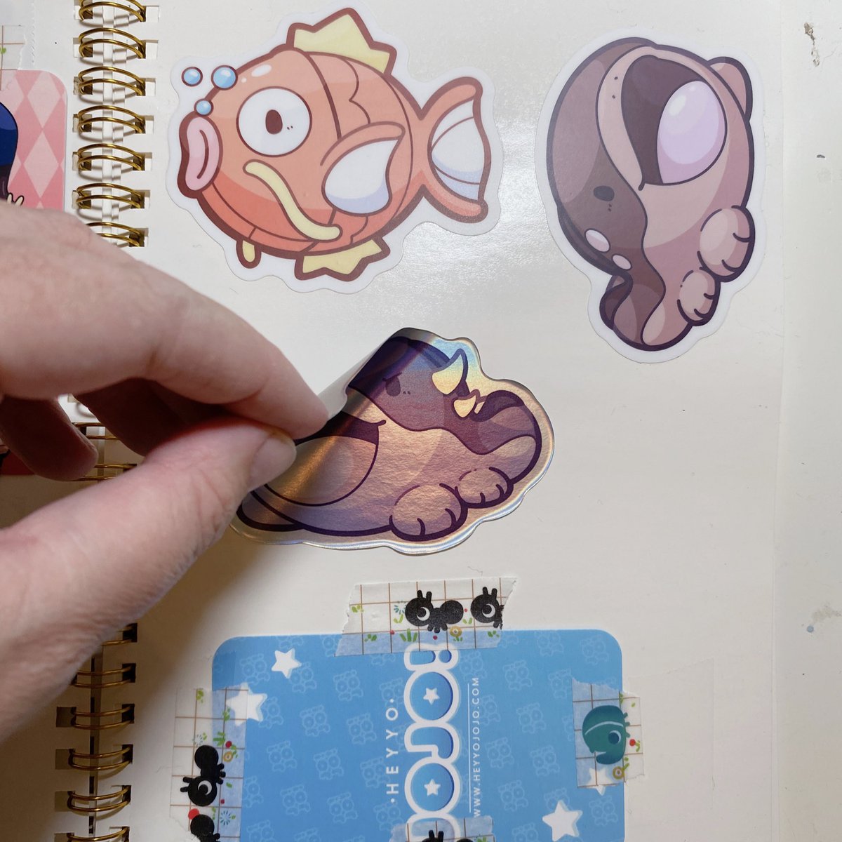 Inside is contact paper so you can add and remove stickers easily. 

Shout out to @heyyo_jojo for the cool stickers. ❤️❤️❤️ 