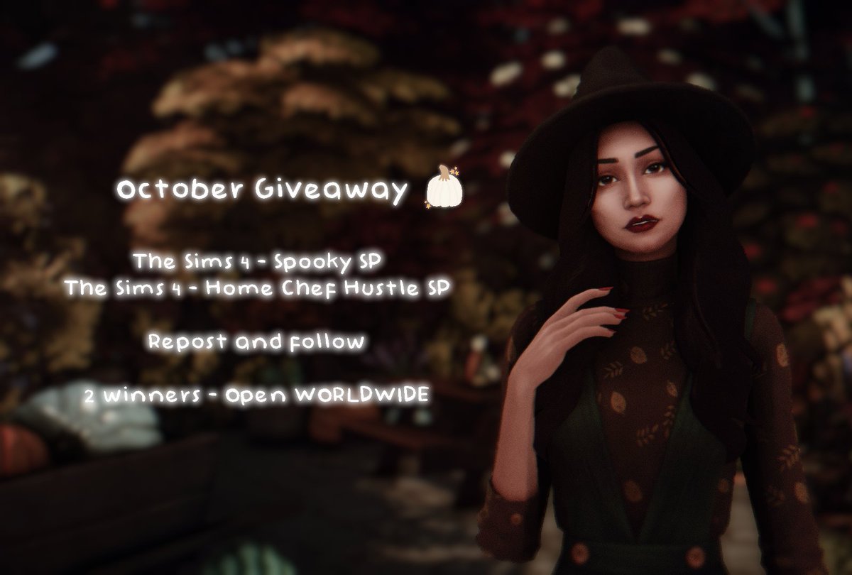 🎃 GIVEAWAY THE SIMS 4 Spooky & Home Chef Hustle SP 🍕 🧡 RT + follow (2 winners) 🧡 OPEN WORLDWIDE 🧡 Closes 27th Oct, 9pm CET 🍂 good luck lovelies 🥰 #TheSims4 #Sims4 #Sims