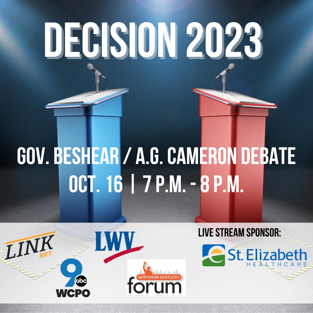 Linknky's tweet photo. Tune in Mon, 10/16 for the online debate at 7 p.m. RSVP for the live stream here: https://t.co/yiEtZfCPxZ

More info: https://t.co/KJmqWd0qxn 
Livestream Sponsor: @StElizabethNKY https://t.co/A1M0nk8OLZ