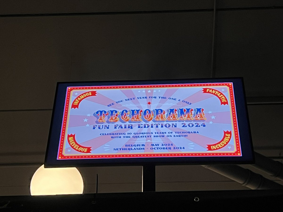 gillcleeren's tweet image. Announcing our theme for Techorama 2024: Techorama 2024 The Funfair Edition! #techorama