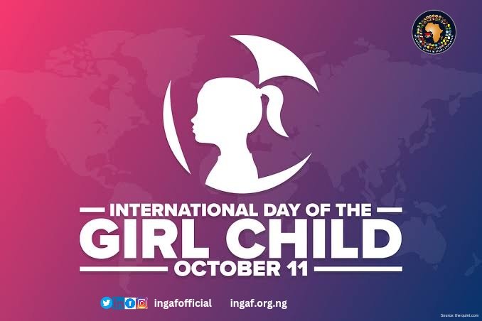 ingafofficial's tweet photo. The theme of this year's International Day of the Girl Child 2023 is "Invest in Girls' Rights: Our Leadership, Our Well-being"

Let's join our voices together, to give the girl child the right they deserve. 

#October11 #GirlChild #Awareness #Education #Leadership #INGAF #UN https://t.co/3qUFroi4XZ