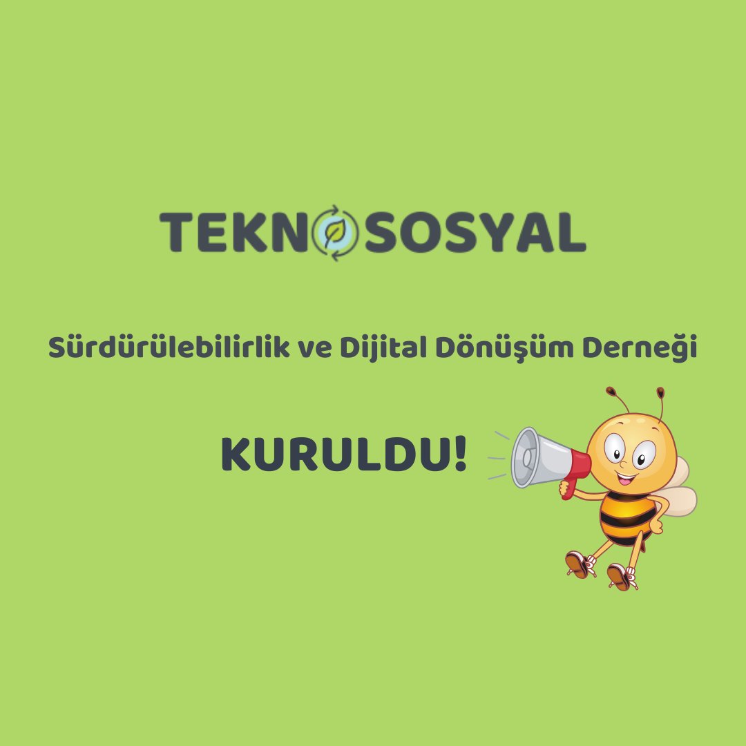 TeknoSosyal Sürdürülebilirlik ve Dijital Dönüşüm Derneği kuruldu 💃

#teknoloji #girişimcilik #kalkınma #sürdürülebilirlik