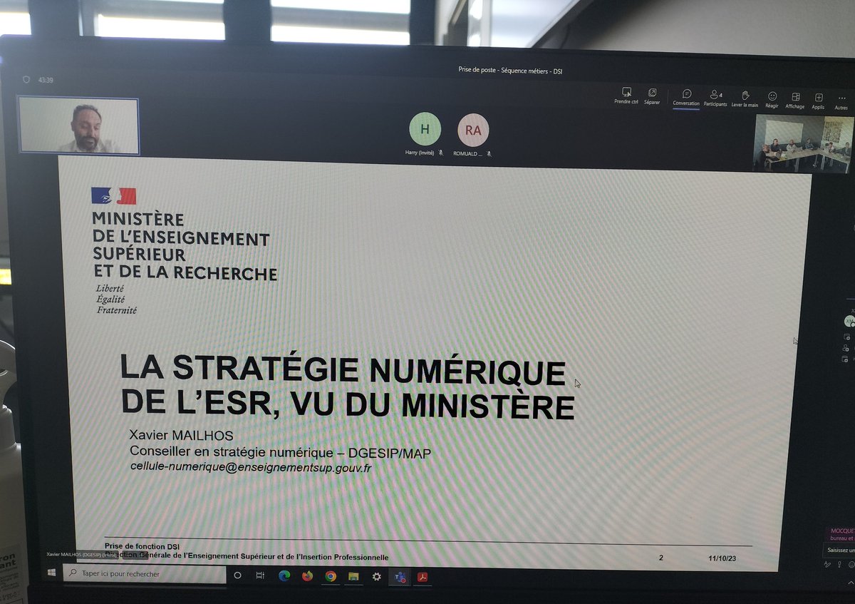 Bertrand Mocquet Ph.D. (@bertrandmocquet) on Twitter photo Module commun prise de fonction des Directeurs de l'ESR : un partenariat <a href="/sup_recherche/">Ministère Enseignement supérieur et Recherche</a> <a href="/FranceUniv/">France Universités</a> <a href="/Ih2ef/">IH2EF</a> @Amue_Com le <a href="/CSIESR/">CSIESR</a> et l'<a href="/ADSI_FR/">ADSI ESR</a>. Intervention de <a href="/xmailhos/">Xavier Mailhos</a> sur la stratégie numérique du Sup' Module commun prise de fonction des Directeurs de l'ESR : un partenariat <a href="/sup_recherche/">Ministère Enseignement supérieur et Recherche</a> <a href="/FranceUniv/">France Universités</a> <a href="/Ih2ef/">IH2EF</a> @Amue_Com le <a href="/CSIESR/">CSIESR</a> et l'<a href="/ADSI_FR/">ADSI ESR</a>. Intervention de <a href="/xmailhos/">Xavier Mailhos</a> sur la stratégie numérique du Sup'