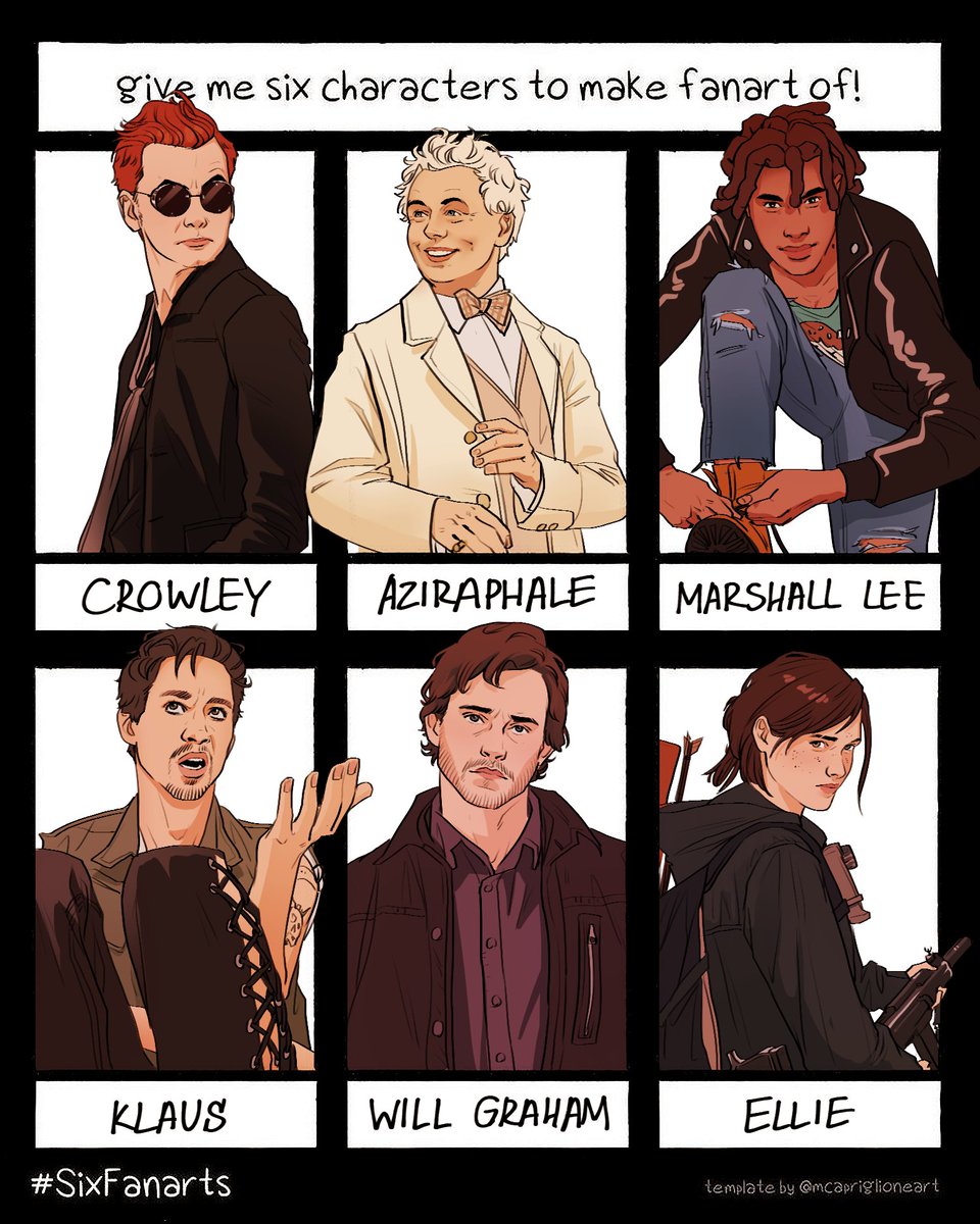 #SixFanarts Part 1
Fictional characters 