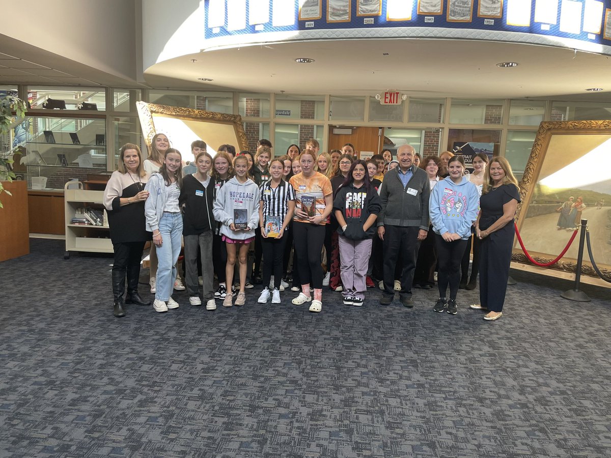 Fantastic day with author Francisco X Stork discussing his books! <a href="/hopedalejshs/">Hopedale Jr-Sr HS</a> <a href="/kcrebasehps/">Karen Crebase</a> <a href="/DerekAtherton1/">Derek Atherton</a> <a href="/HopedaleAP/">Timothy Johnson</a>