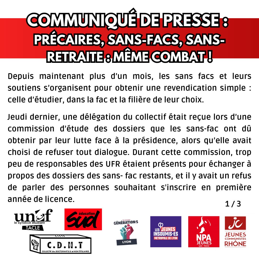 UNEF Tacle Lyon tweet media