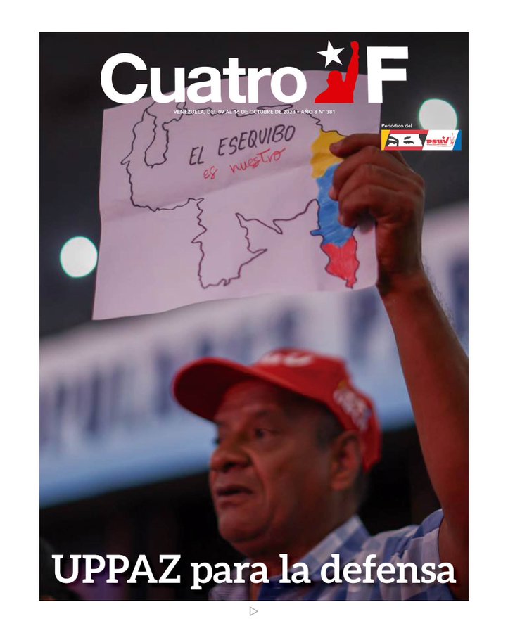 🚩LLEGÓ EL CUATRO F 🗞️ Nº 381
📰El periódico del Partido Socialista Unido de Venezuela (PSUV)

¡UPPAZ para la defensa! 

•Descarga, lee y comparte #CuatroF ⬇️ goo.su/bcwp5OM