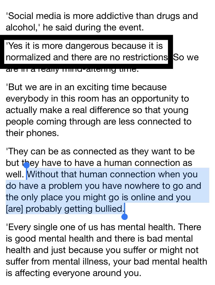 quickbeam71's tweet image. But what #HaplessHal says here is PATENTLY UNTRUE!

There ARE restrictions in the form of PARENTAL CONTROLS that ANY parent can impose on their child’s phone!

And WHY is he blaming the parents of dead children for having NO HUMAN connection with their kids?

These 2 ignoramuses