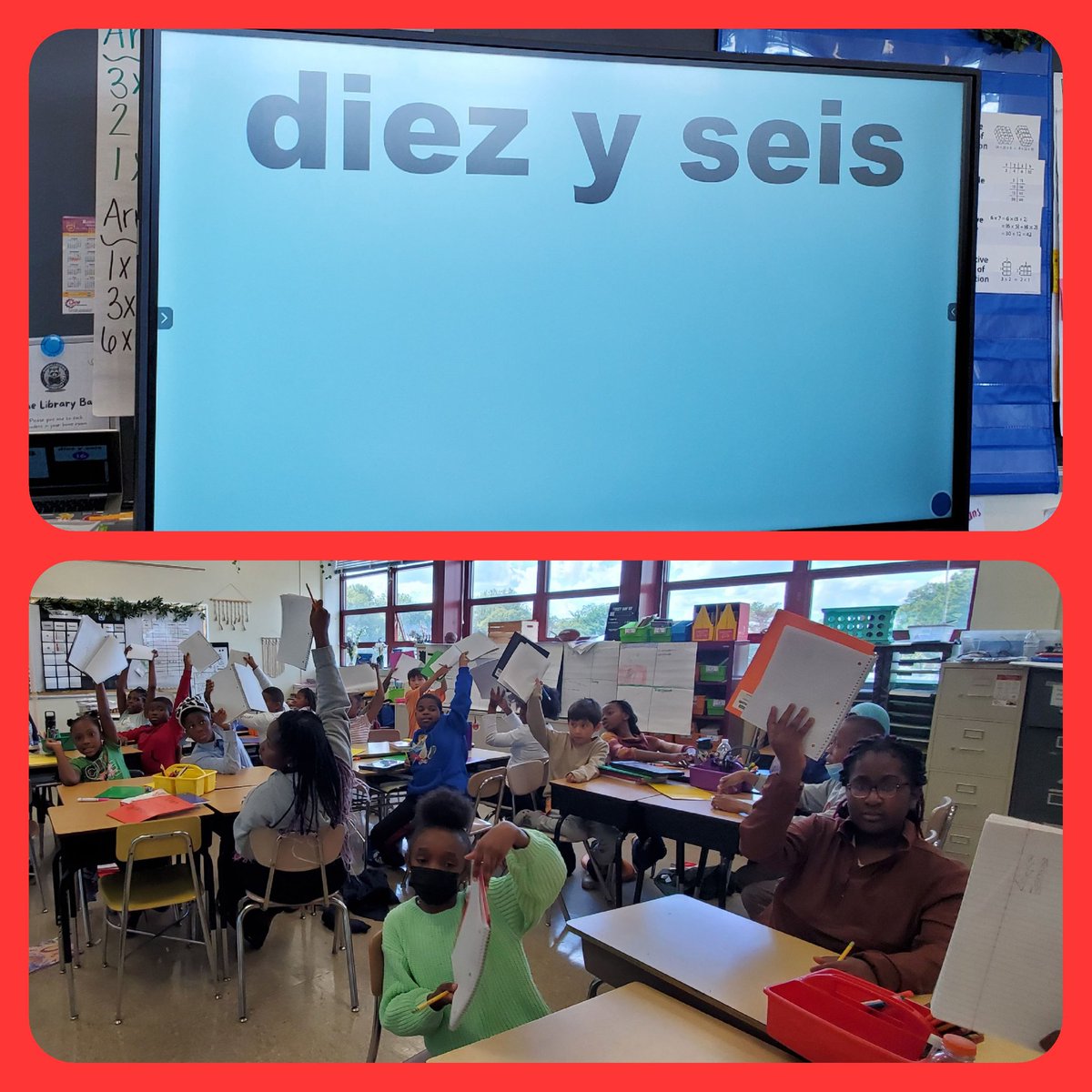 SraChupnick's tweet photo. Gr4 students @RandallstownE played a game to practice numbers 0-31 in Spanish. 
@BCPS_Passport @OWLteamBCPS @bcpstv @MyriamYarbrough #MarylandSealOfBiliteracy #CollegeAndCareerReady #LanguageIsLiteracy #BCPSpassport https://t.co/WvxpDS370k