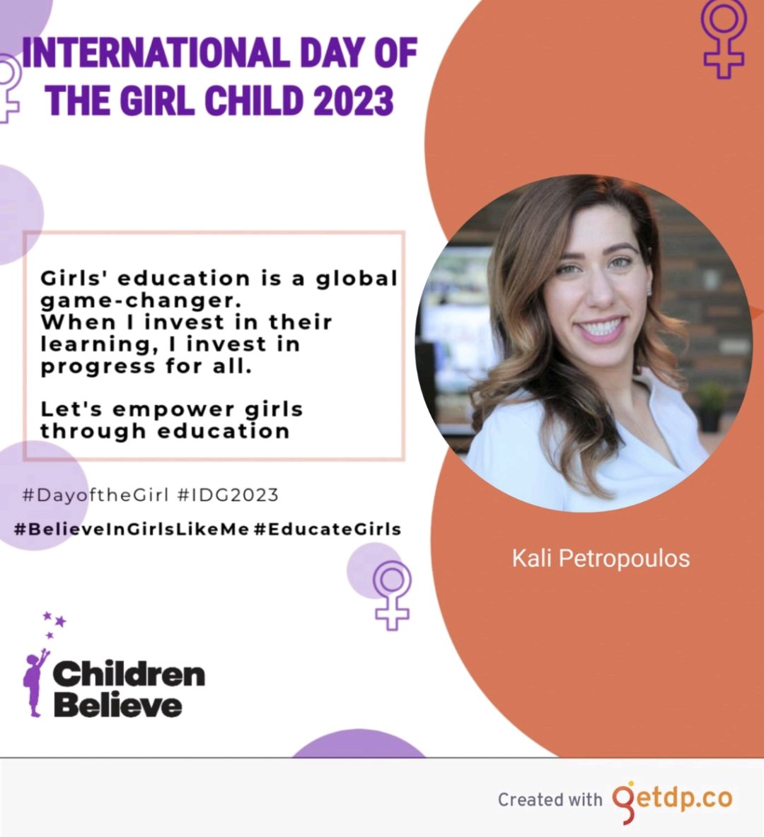 Girls who are permitted to stay in school are 3X less likely to become child brides. Every girl deserves access to quality education, healthcare, &amp; a safe environment.

Join the movement with @CBelieveCA💜: lnkd.in/gk64BPMQ

#DayOfTheGirl #BelieveInGirlsLikeMe