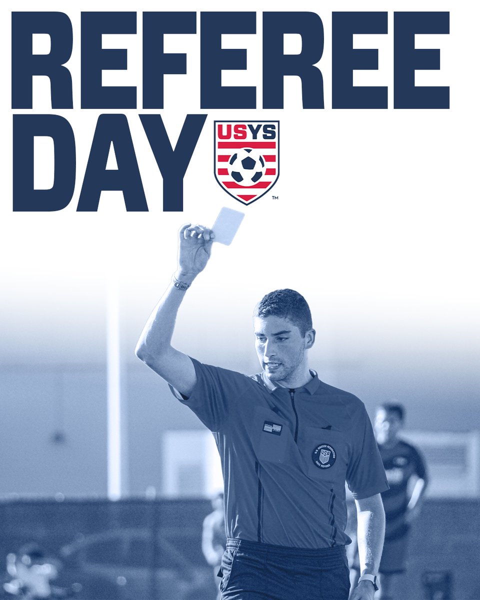 USYouthSoccer's tweet photo. Referees' dedicate their time and have a tremendous amount of impact on the game we all love! THANK YOU Refs for all you do on the field, we couldn't play without you.✨
Stay in the game; become a referee in your area » https://t.co/SAgn1EY0Y6 ⚽️ https://t.co/2yvQ79CKaN