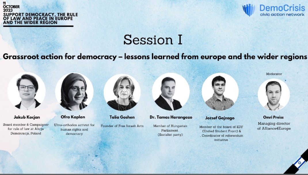 DemoCrisisCAN's tweet photo. We begin with our first Panel of the conference: grassroot action for democracy - lessons learned from Europe and the wider regions https://t.co/xxdTjZ6NHi
