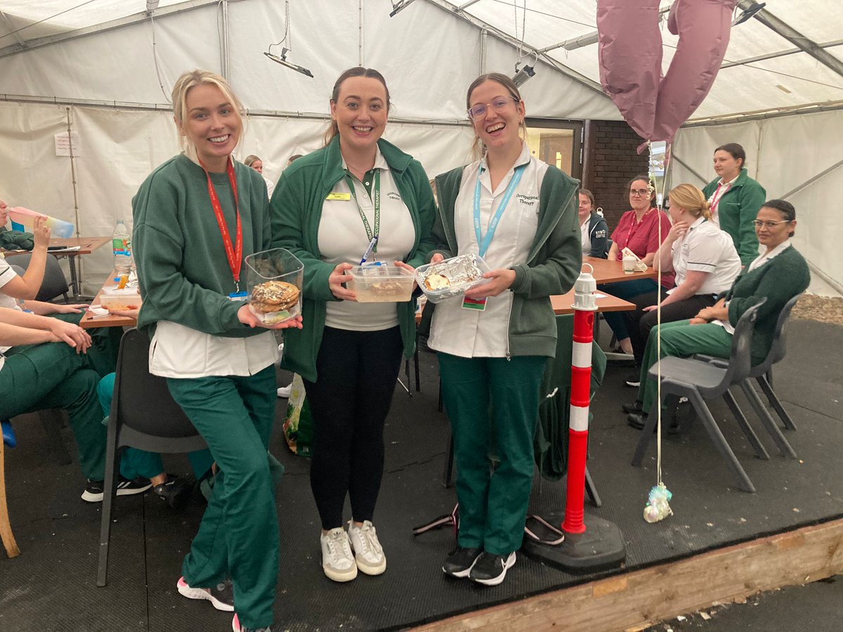 CUH Occupational Therapy Department (@cuh_ot_dept) on Twitter photo What better on a miserable, wet day than a staff bake off in the tent at lunchtime..well done to <a href="/aoifsdaly1/">Aoife Daly</a> with her winning bake and to Alison and Seonaid for providing strong competition. <a href="/cuh_hscp/">CUH_HSCP</a> <a href="/CuhStaffWell/">CUH Staff Wellbeing</a> #teambuilding What better on a miserable, wet day than a staff bake off in the tent at lunchtime..well done to <a href="/aoifsdaly1/">Aoife Daly</a> with her winning bake and to Alison and Seonaid for providing strong competition. <a href="/cuh_hscp/">CUH_HSCP</a> <a href="/CuhStaffWell/">CUH Staff Wellbeing</a> #teambuilding