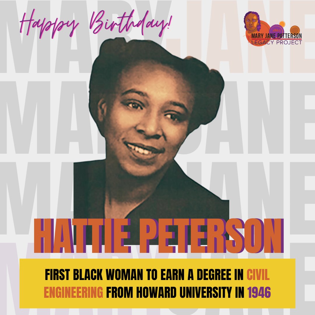 MJLP1862's tweet photo. The Mary Jane Legacy Project (MJLP) would like to wish a happy birthday to Hattie Peterson, born October 11, 1913! #HattiePeterson #HBCU #MJLP #MaryJaneLegacy #MaryJaneLegacyProject #OSU #HappyBirthdayHattie #BlackWomen #STEM #BlackWomenInSTEM https://t.co/SpF2ZvlgxW